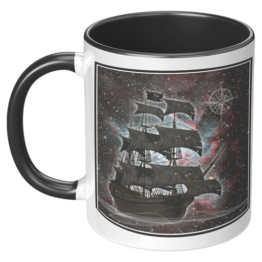 Pirate Ghost Ship Accent Mug - Green-Red