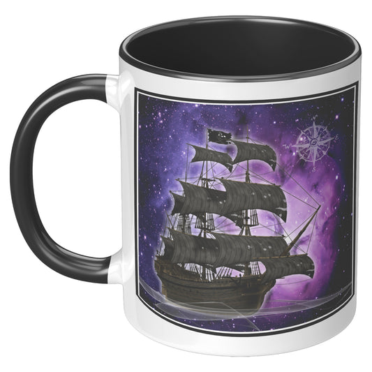 Pirate Ghost Ship Accent Mug - Purple