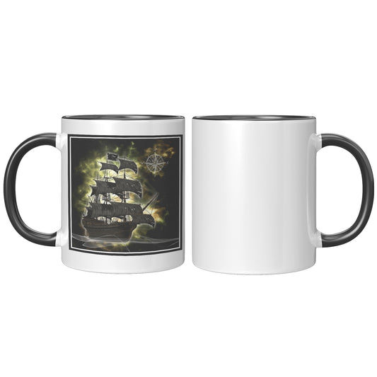 Pirate Ghost Ship Accent Mug - Yellow