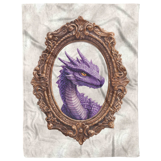 Purple Dragon Fleece Blanket