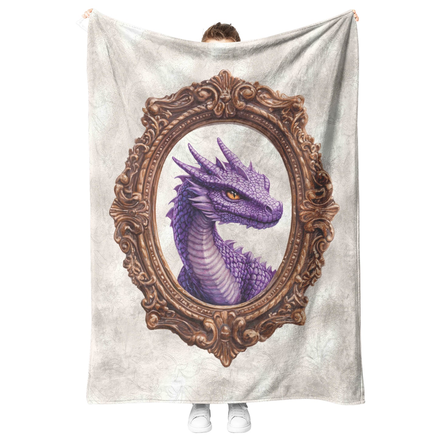 Purple Dragon Fleece Blanket