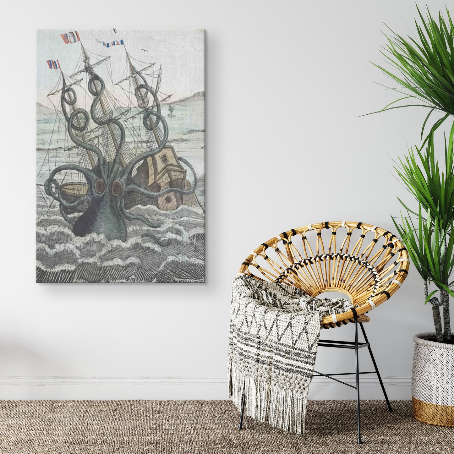 The Mighty Kraken Canvas Print