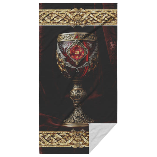 Ruby Goblet D20 Beach Towel