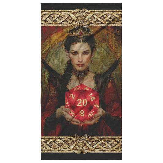 Ruby Queen D20 Art Beach Towel
