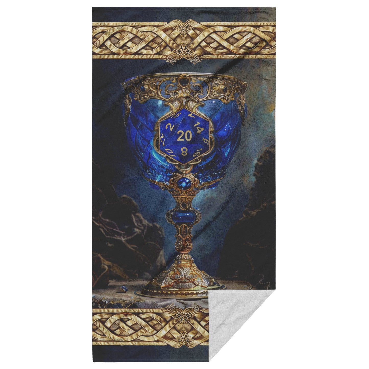 Sapphire Goblet D20 Beach Towel