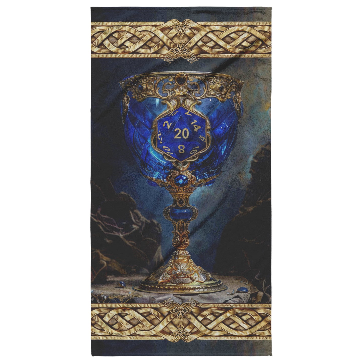 Sapphire Goblet D20 Beach Towel