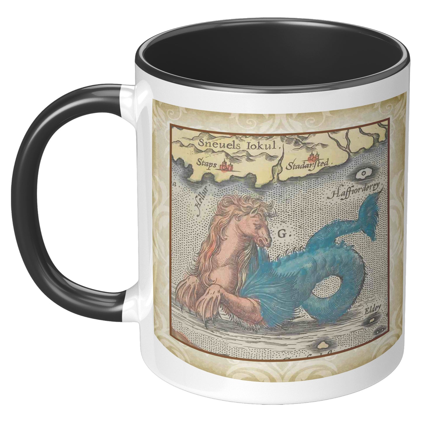 Sea Monster Accent Mug - Hippocampus Color