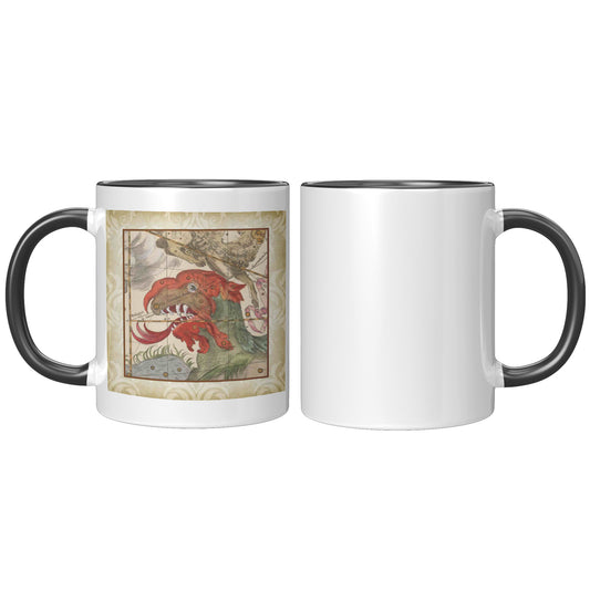 Sea Monster Accent Mug - Red Head