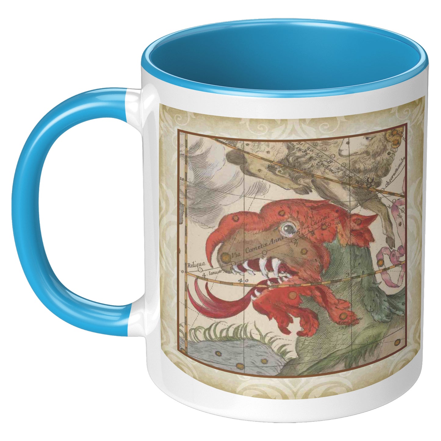 Sea Monster Accent Mug - Red Head