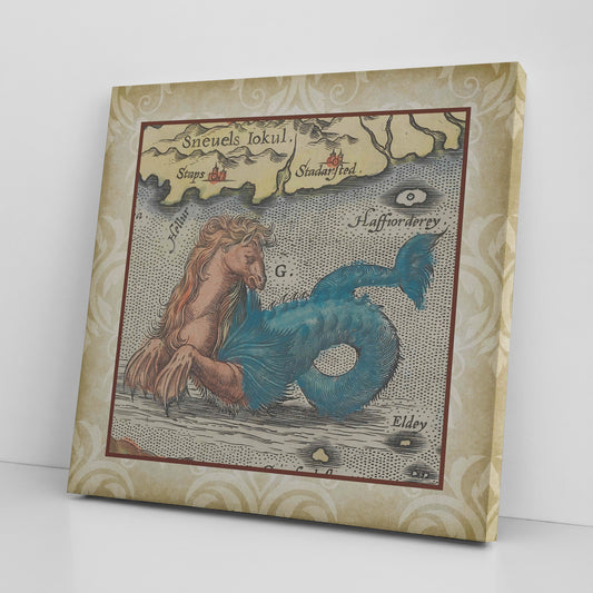 Sea Monster Canvas Print - Hippocampus Color