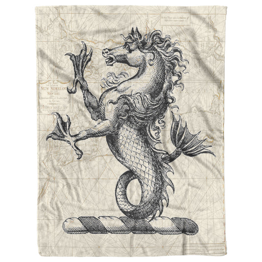 Sea Monster Fleece Blanket - Hippocampus