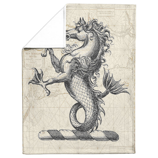 Sea Monster Fleece Blanket - Hippocampus