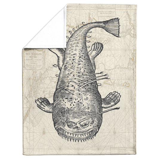 Sea Monster Fleece Blanket - Long Fish