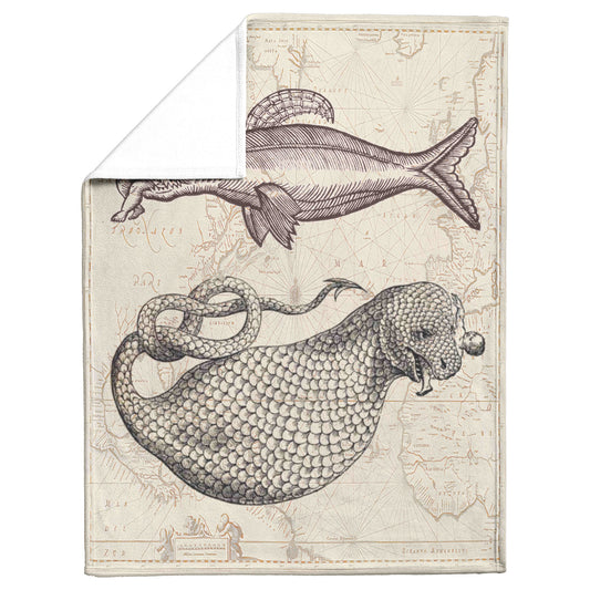Sea Monster Fleece Blanket - Man Eaters