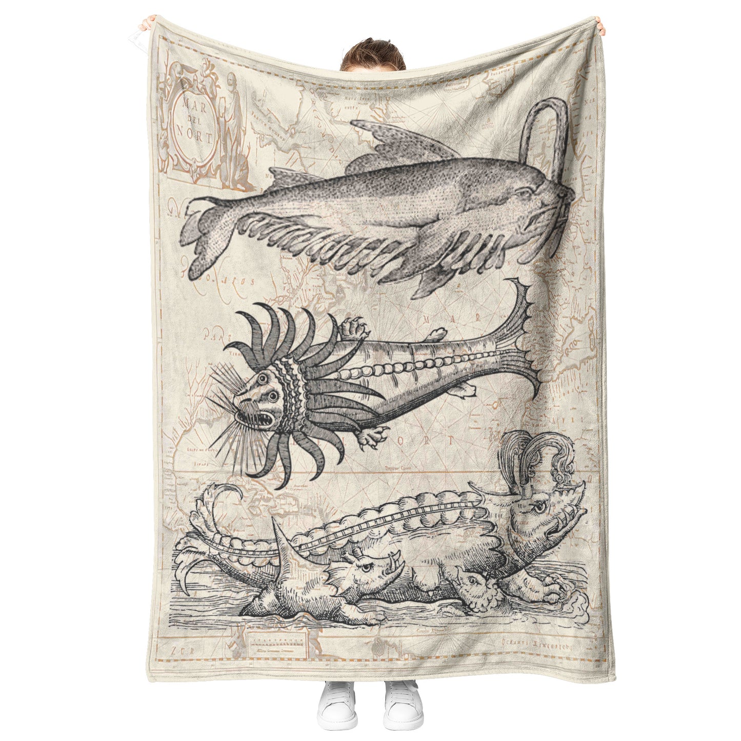Sea Monster Fleece Blanket - Threesome 2