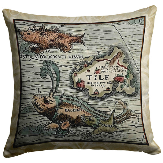 Sea Monster Throw Pillow - Belena