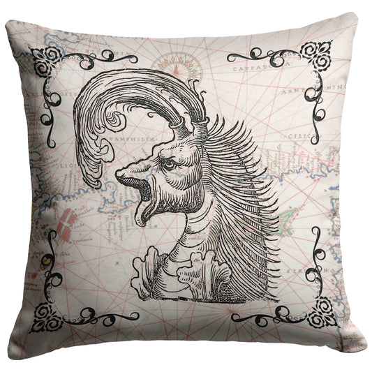 Sea Monster Throw Pillow - Big Mouth