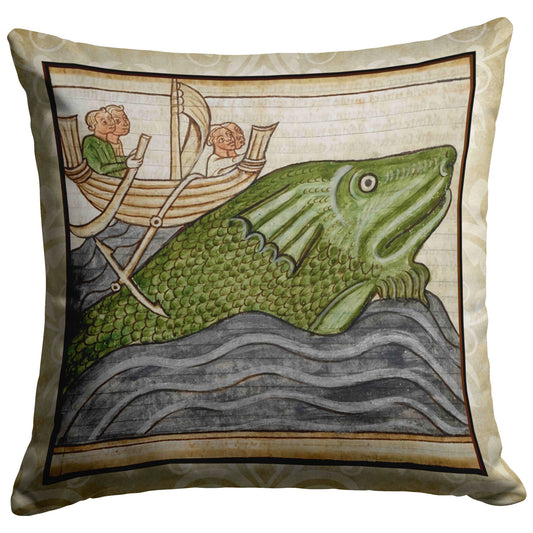 Sea Monster Throw Pillow - Monster Ride