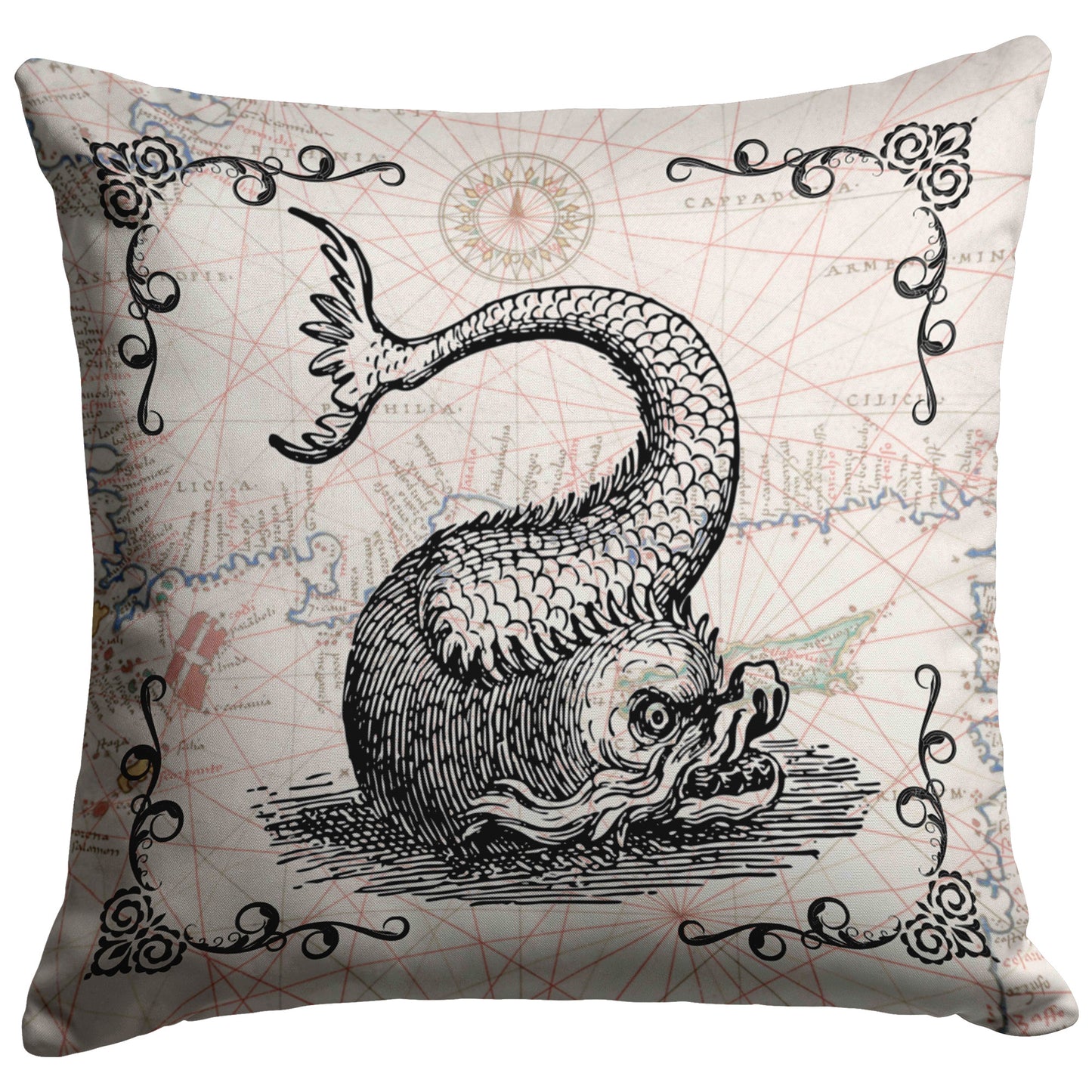 Sea Monster Throw Pillow - Twist Fish