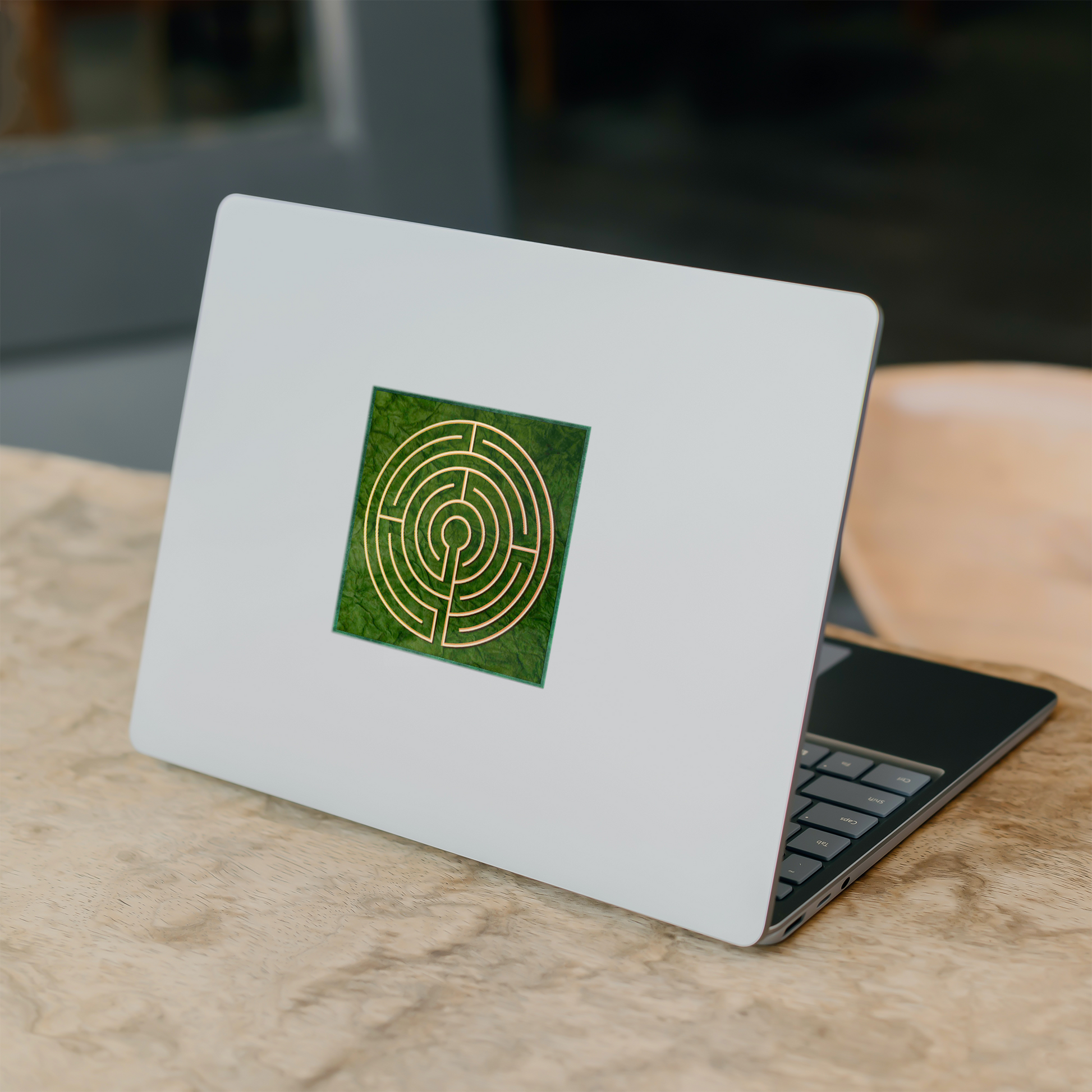 Simple_Abingdon_Abbey_Labyrinth_Sticker_WhiteSquareSticker_Laptop_Mockup.png