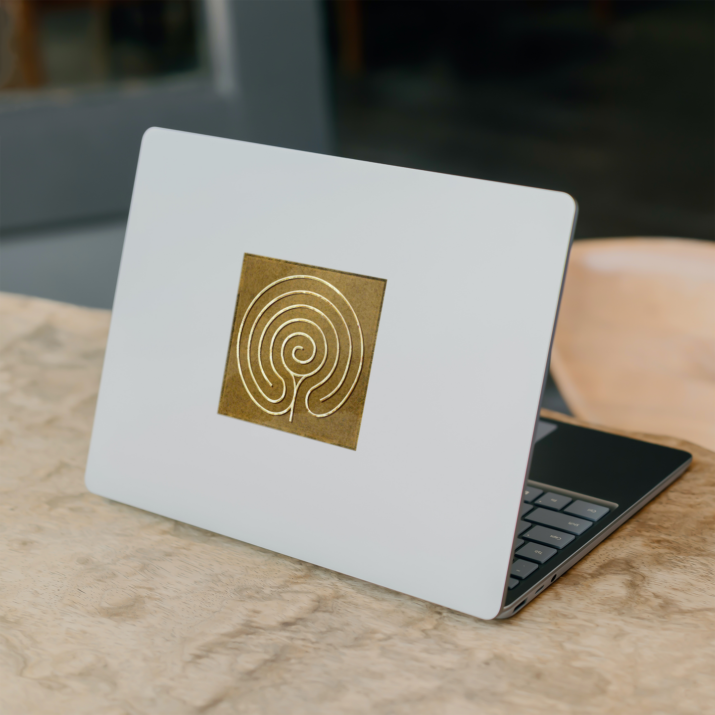 Simple_Chakra_Vyuha_Labyrinth_Sticker_WhiteSquareSticker_Laptop_Mockup.png