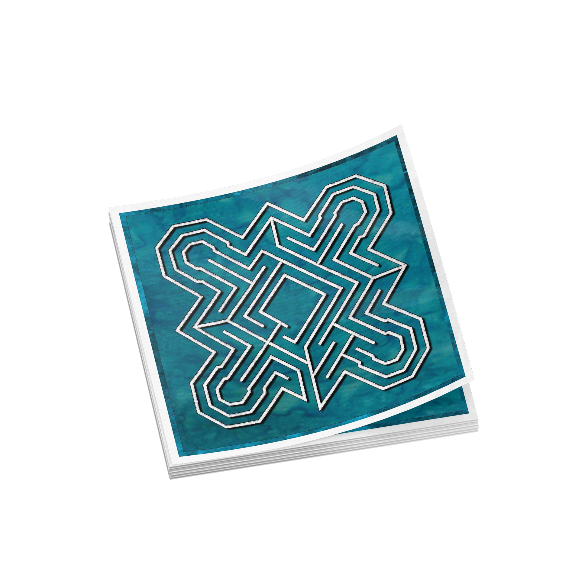 Simple_Ely_Cathedral_Labyrinth_Sticker_WhiteSquareSticker_Stack_Mockup.png