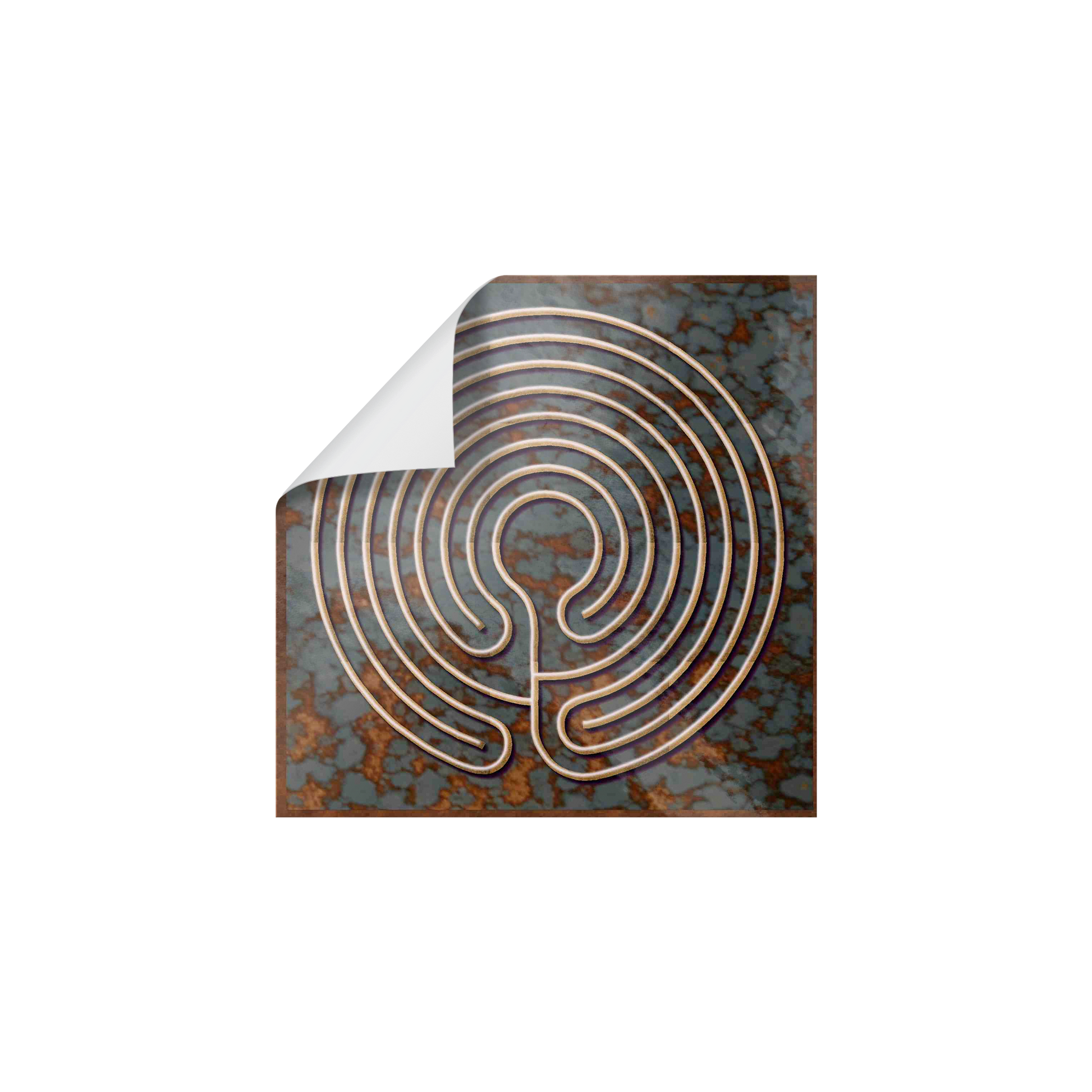 Simple_Knidos_Labyrinth_Sticker_WhiteSquareSticker_Peel_Mockup.png