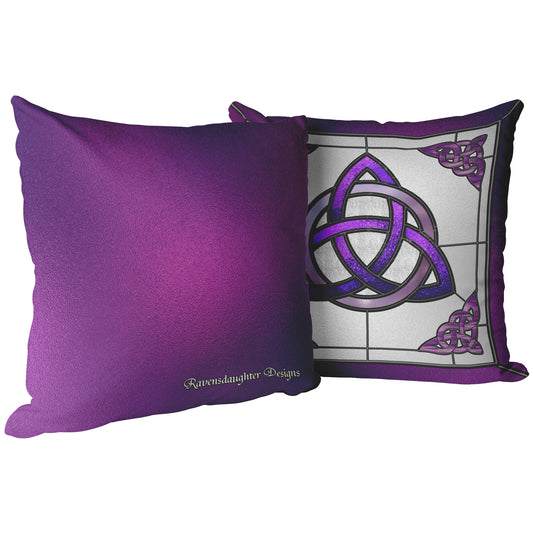Stained Glass Celtic Triquetra - Purple