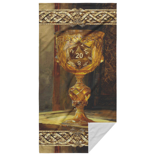 Topaz Goblet D20 Beach Towel