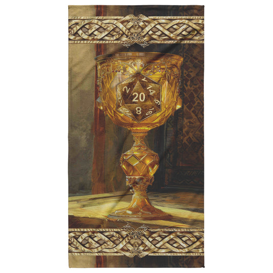 Topaz Goblet D20 Beach Towel