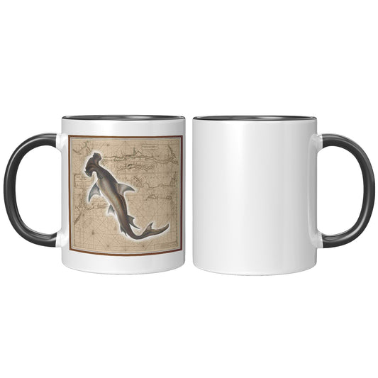 Vinatge Nautical Accent Mug - Hammerhead Shark