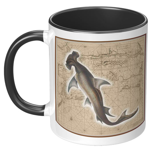 Vinatge Nautical Accent Mug - Hammerhead Shark