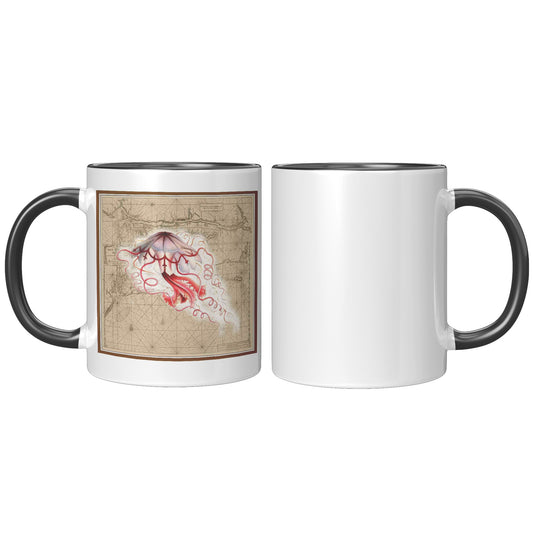 Vintage Nautical Accent Mug - Jellyfish