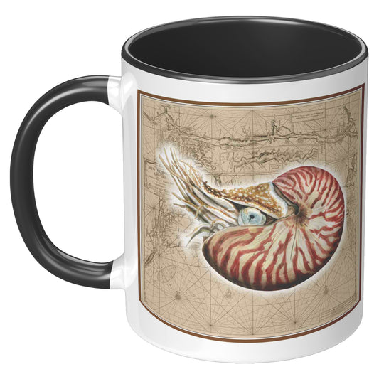 Vintage Nautical Accent Mug - Nautilis