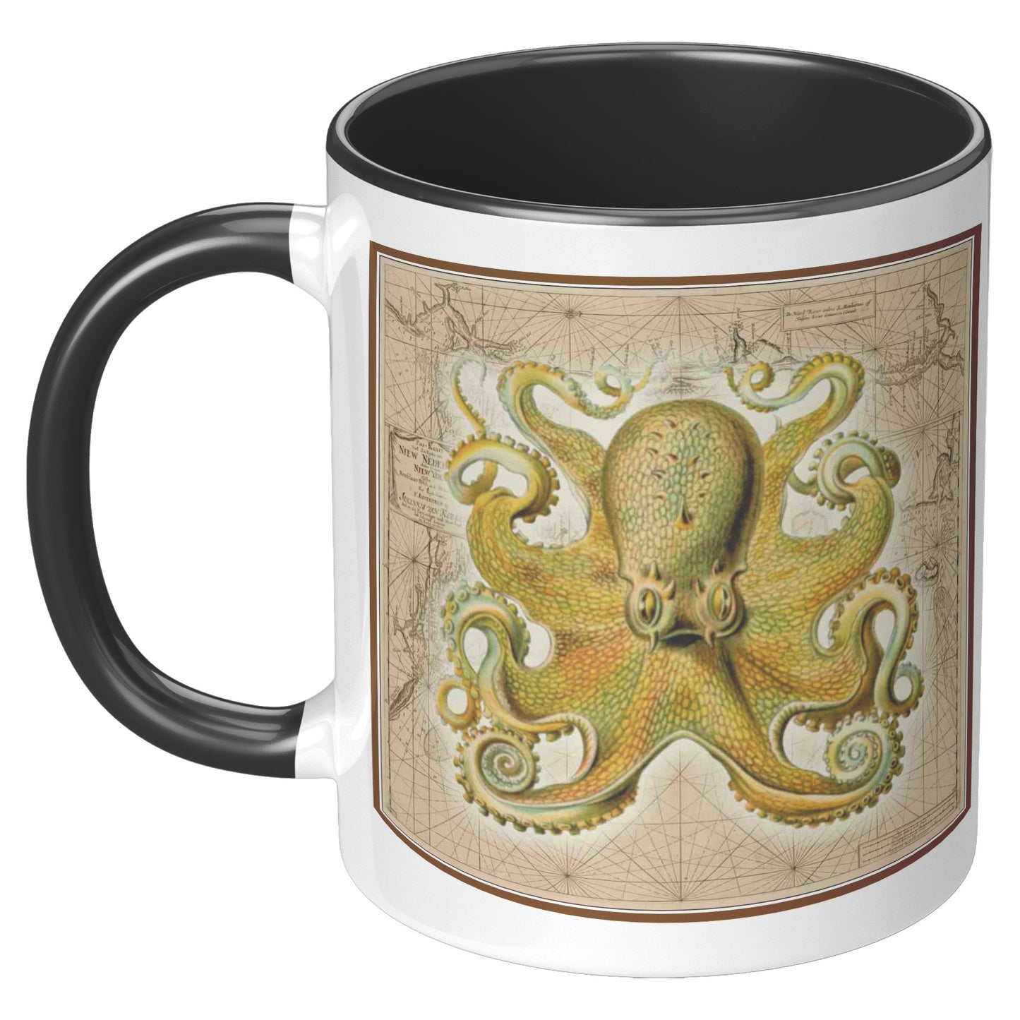 Vintage Nautical Accent Mug - Octopus