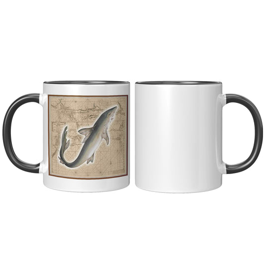 Vintage Nautical Accent Mug - Shark