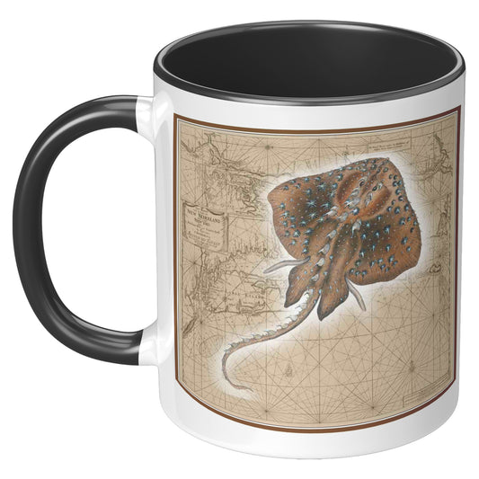 Vintage Nautical Accent Mug - Stingray
