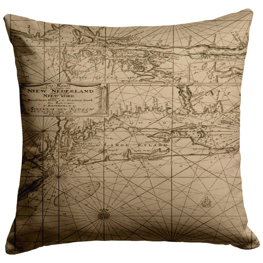 Vintage Nautical Throw Pillow - Stingray