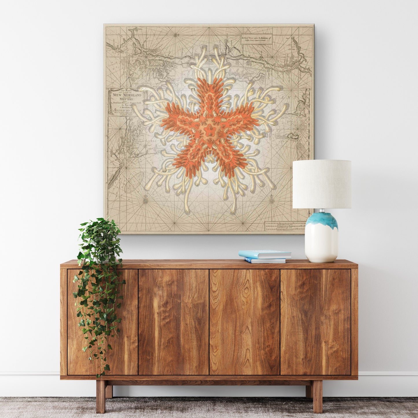 Vintage Nautical Canvas Print - Starfish