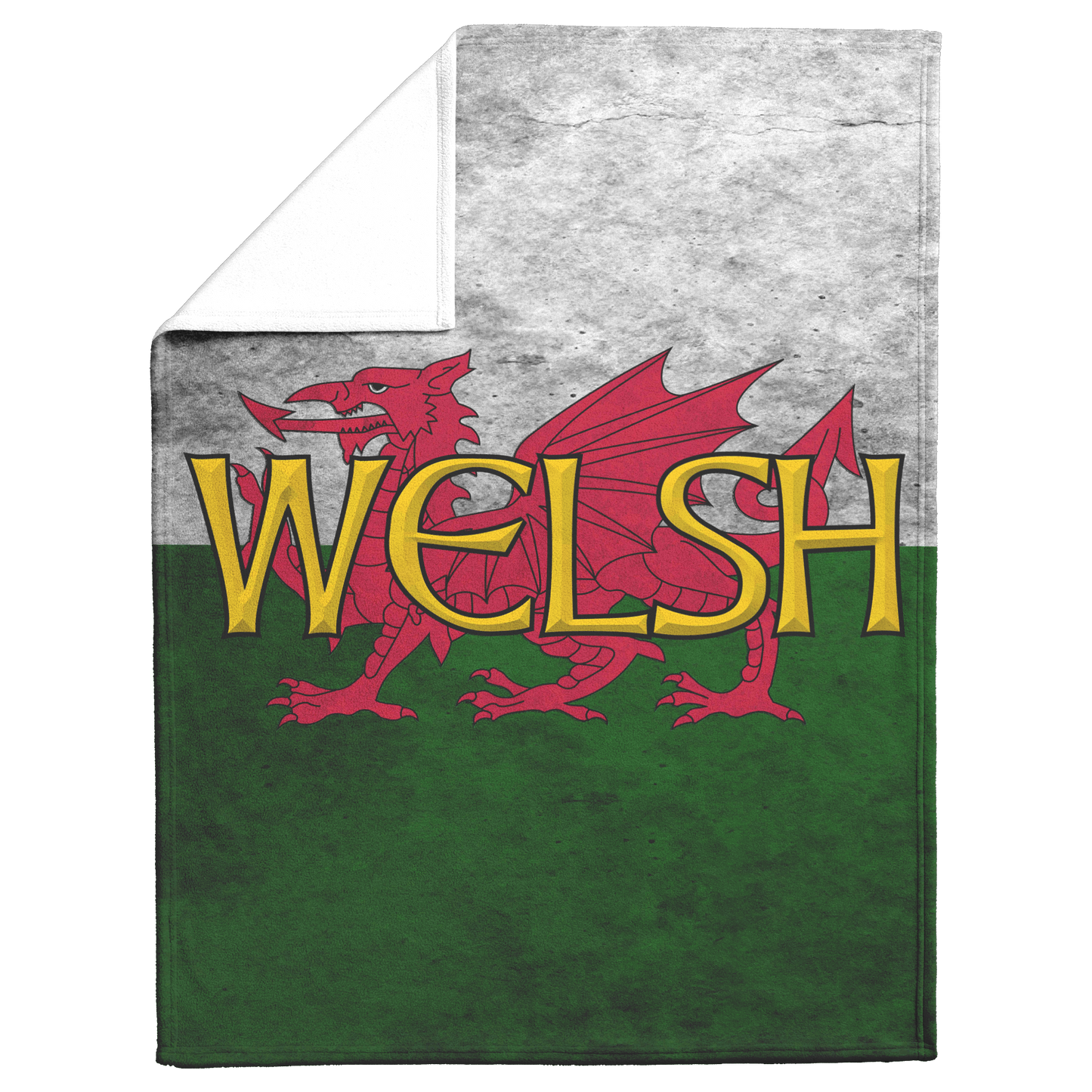 Welsh_Flag_Fleece_Blanket_V_Blanket_Fold_Mockup.png