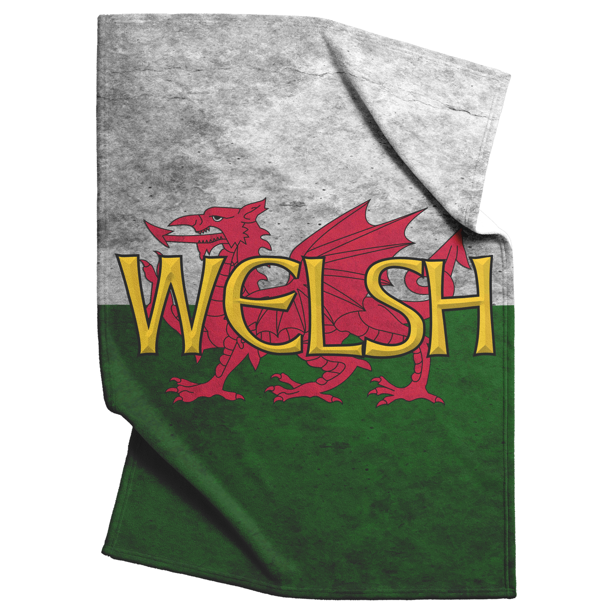 Welsh_Flag_Fleece_Blanket_V_Blanket_Top_Bottom_Folds_Mockup.png