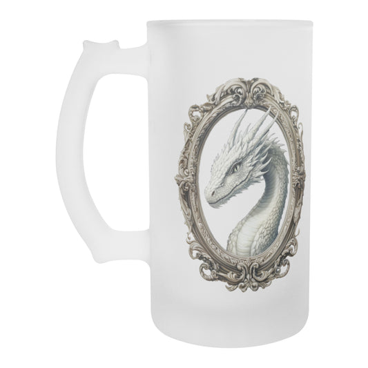White Dragon Frosted Mug