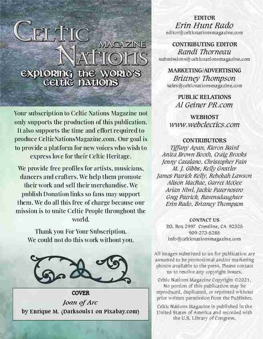 CELTIC NATIONS MAGAZINE - Vol.2, No. 4 - December 2021 - WHOLESALE PRICING