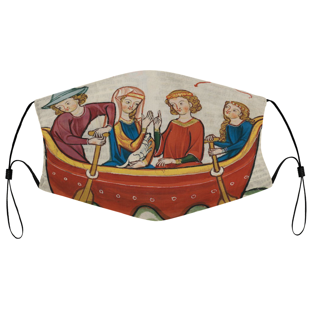 Boat Ride Medieval Illumination Face Mask