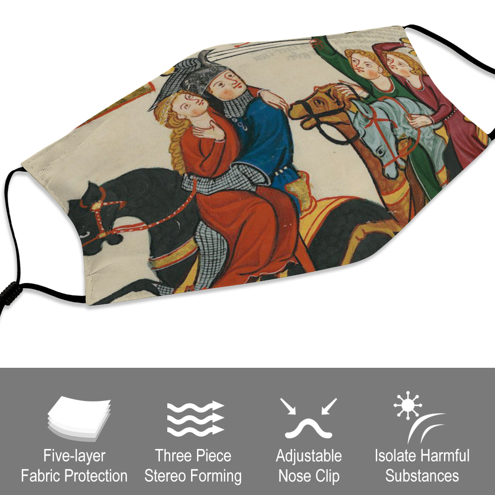 Rescuing M'Lady Medieval Illumination Face Mask