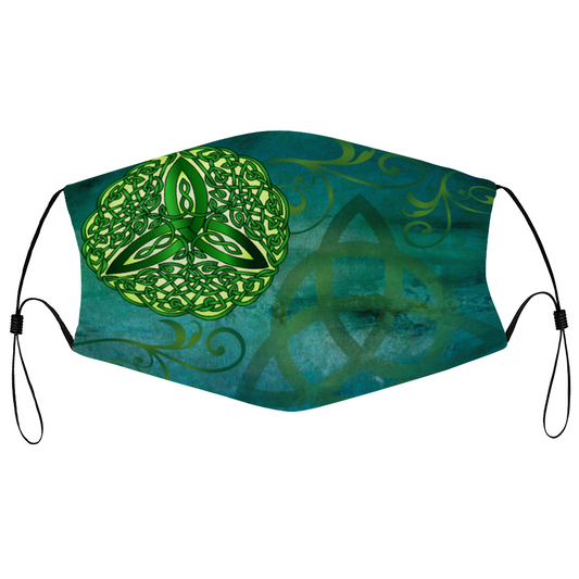 Celtic Trinity Face Mask - Green