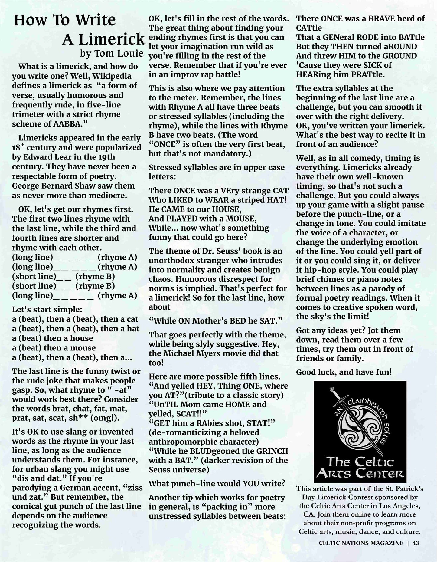 CELTIC NATIONS MAGAZINE - March 2021