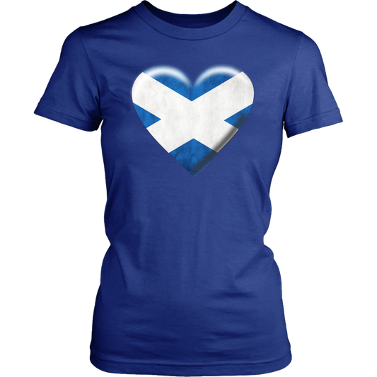 Scottish Flag Heart Women's Cotton Tee