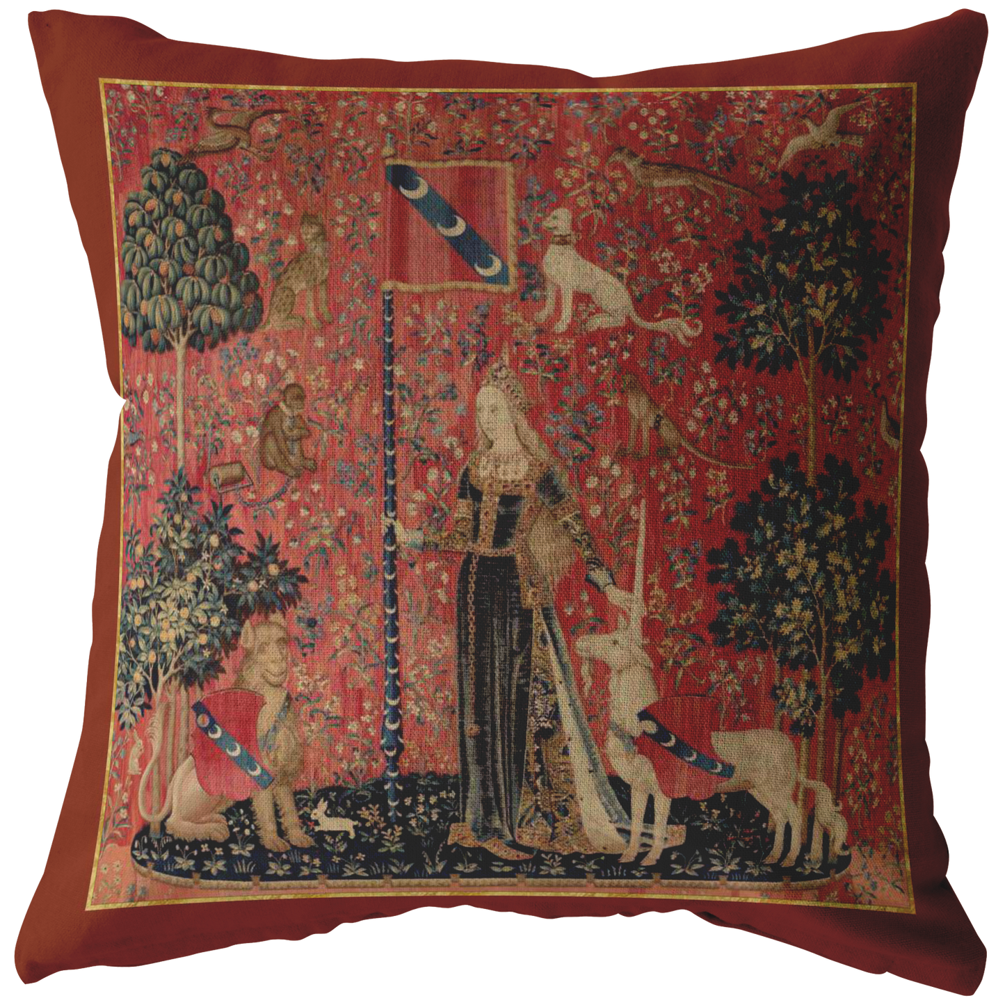 unicorn, tapestry, unicorn tapestry, unicorn tapestries, lady and unicorn, medieval tapestry, unicorn tapestries, medieval, middle ages, renaissance, Cluny Museum, lion, noble lady, maid, mille fleurs, thousand flowers, Flanders