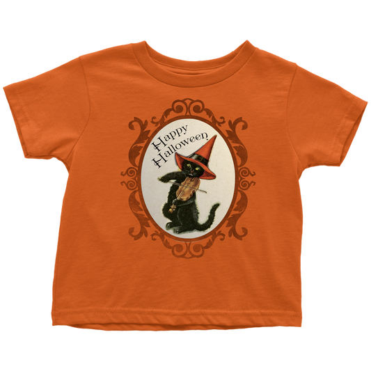 Happy Halloween Vintage Cat and Fiddle T-Shirt for Men, Women and Toddlers